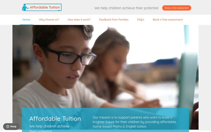 Capture d'écran de affordabletuition.co.uk