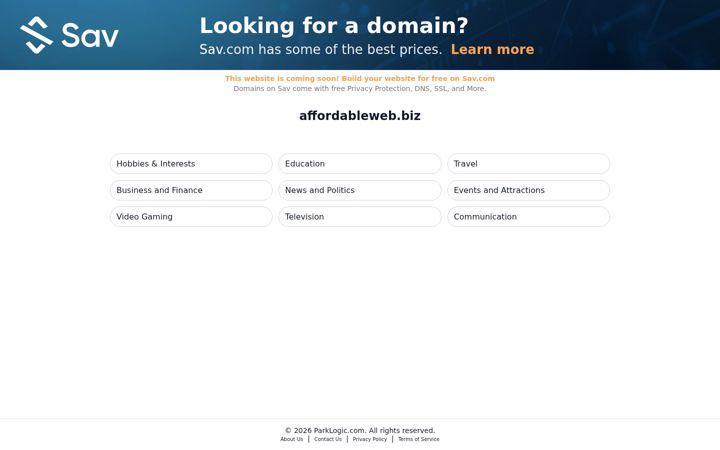 Capture d'écran de affordableweb.biz