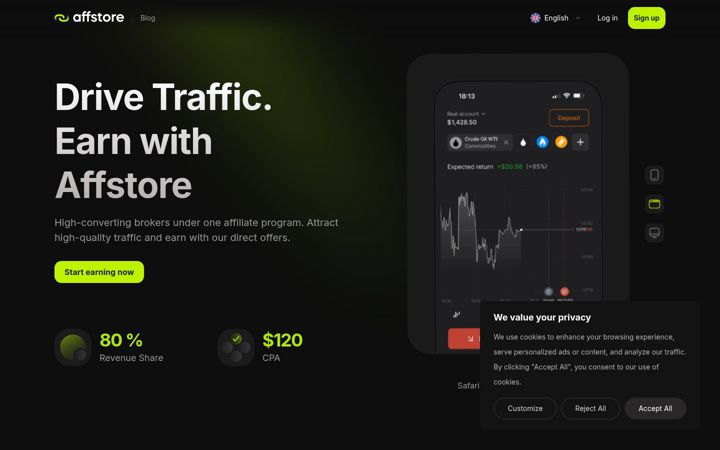 Screenshot of affstore.com