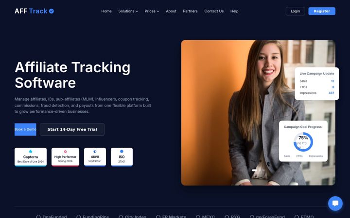 Screenshot of afftrack.org