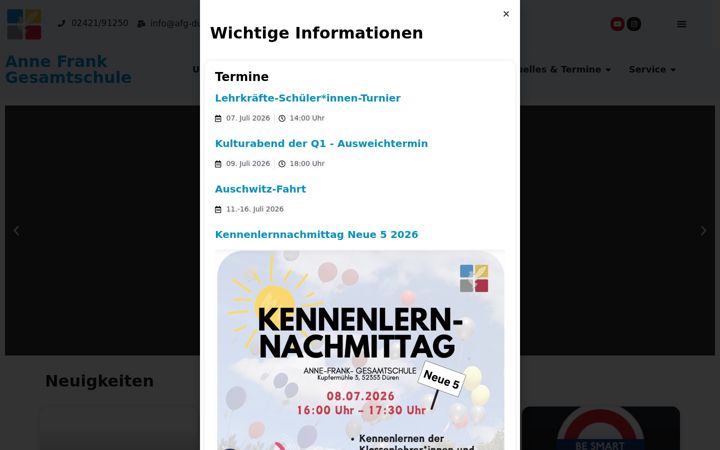 Screenshot of afg-dueren.de
