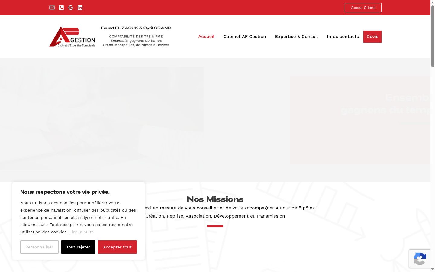 Screenshot del banner di consenso mostrato prima di qualsiasi interazione