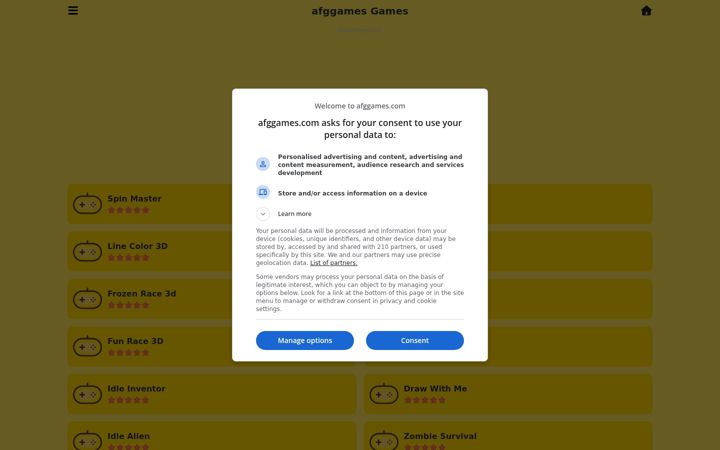 Screenshot of afggames.com