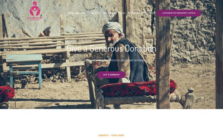 Skjámynd af afghanrelief.org.uk