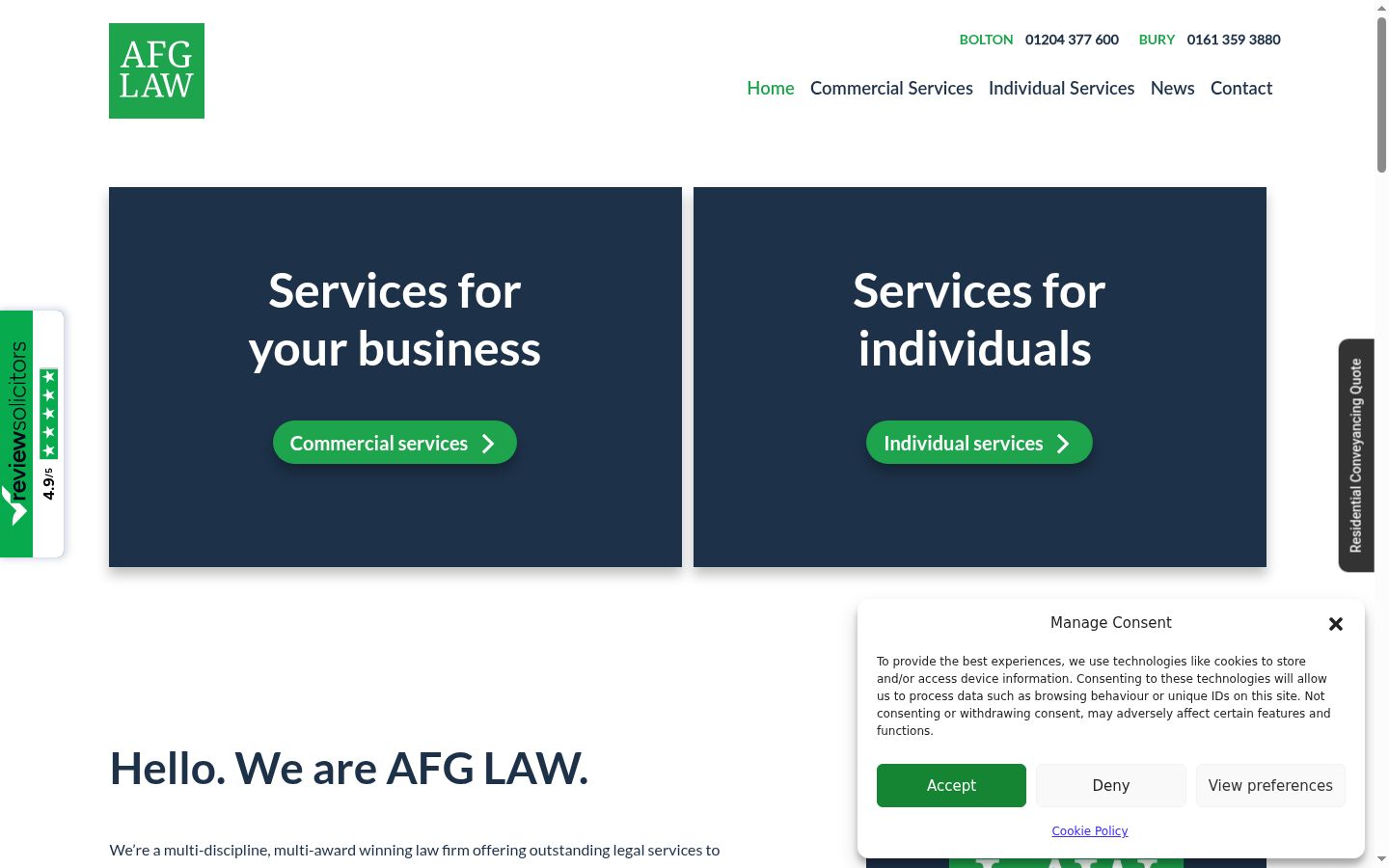 Screenshot del banner di consenso mostrato prima di qualsiasi interazione