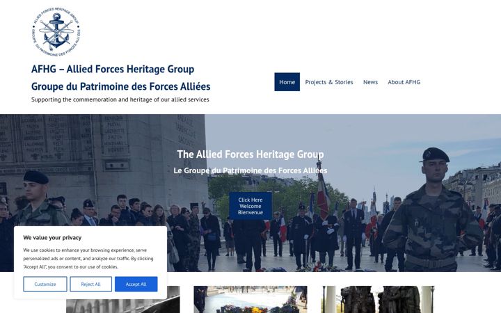 Screenshot of afheritage.org