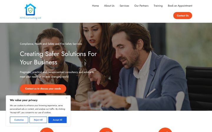 Screenshot of afhsconsulting.co.uk