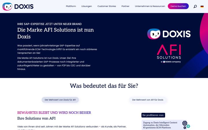Screenshot von afi-solutions.com