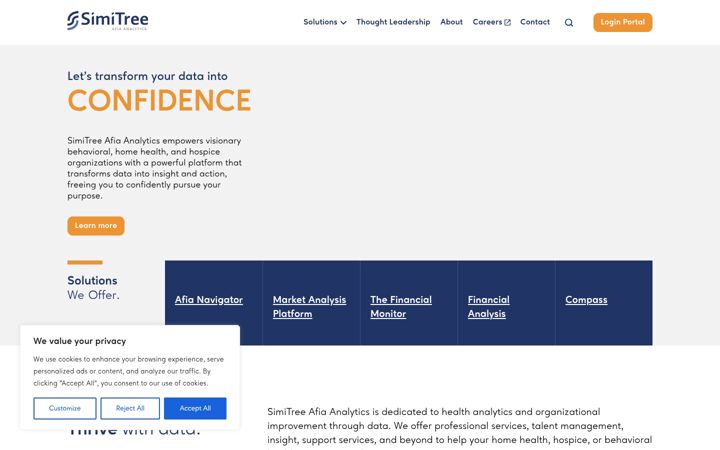 Screenshot of afiahealth.com
