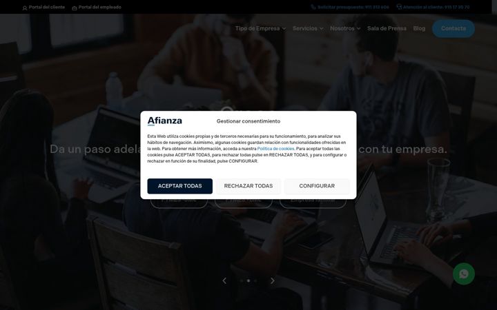 Screenshot of afianza.es