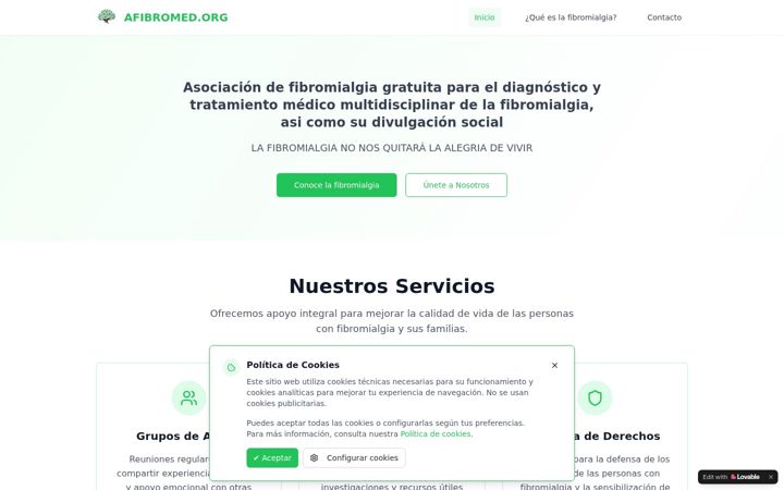 Screenshot of afibromed.org