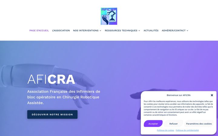 Captura de ecrã de aficra.fr