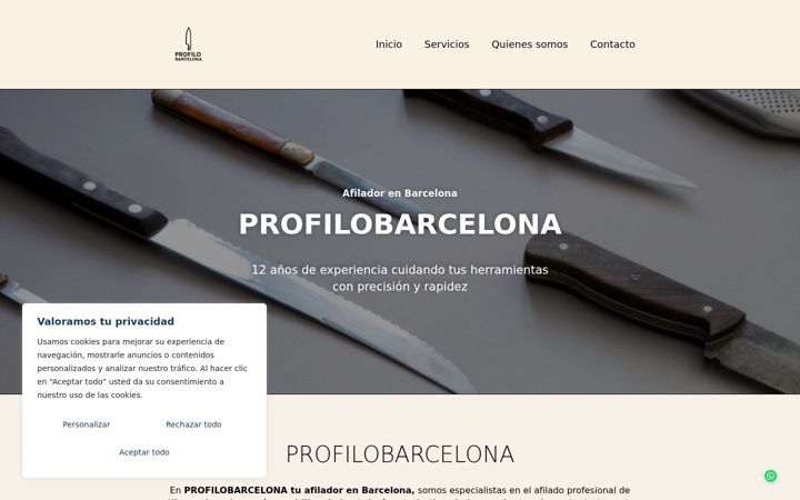 Screenshot of afiladorenbarcelona.es