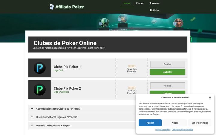 Screenshot of afiliadopoker.com.br