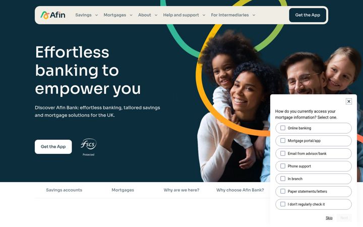 Skærmbillede af afinbank.com