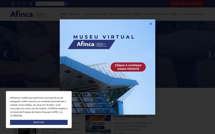 Skærmbillede af afinca.org.br