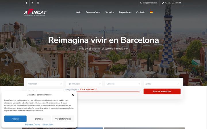Screenshot of afincat.com
