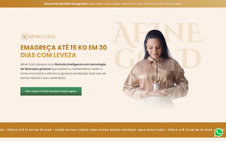 Screenshot of afinegold.com.br