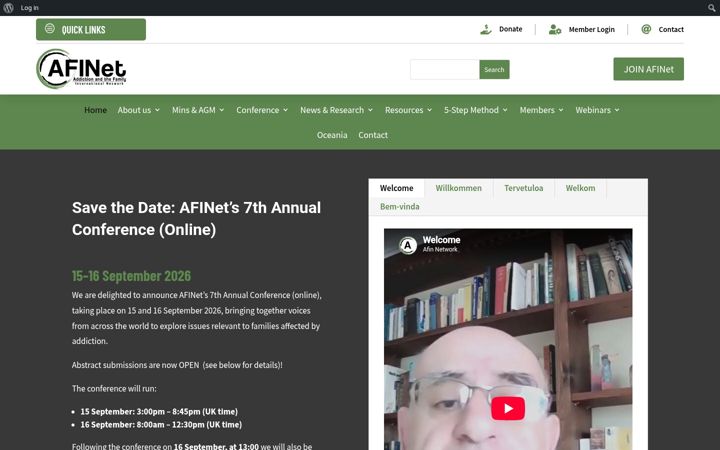 Screenshot of afinetwork.info
