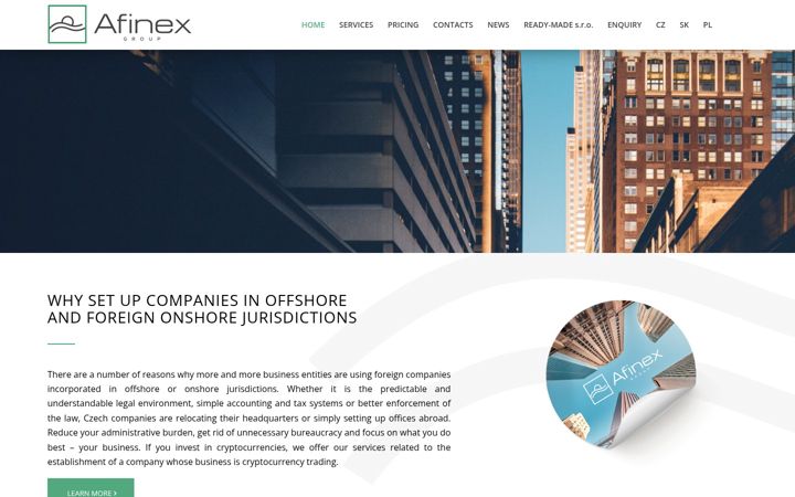 Screenshot of afinex.net