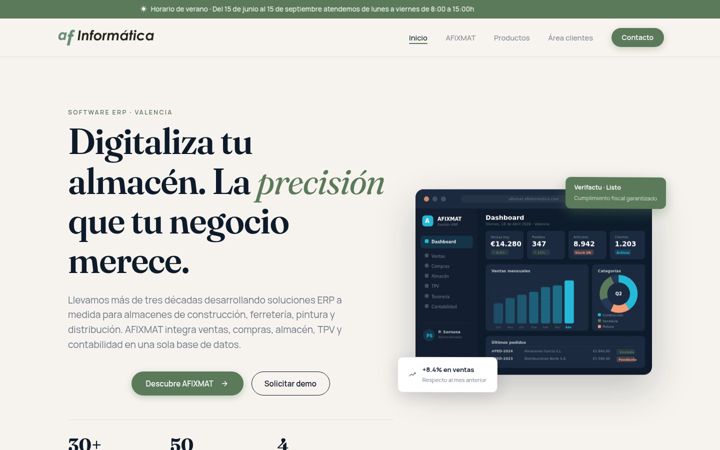 Posnetek zaslona afinformatica.com