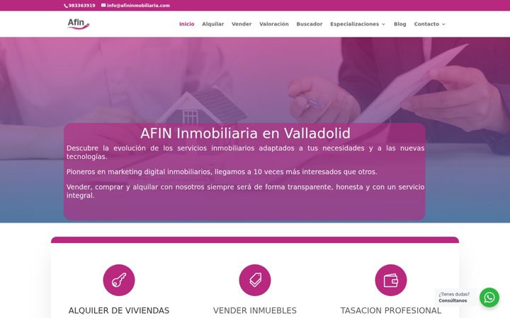 Screenshot van afininmobiliaria.com