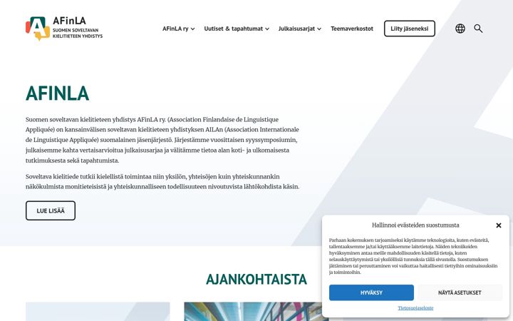 Screenshot van afinla.fi