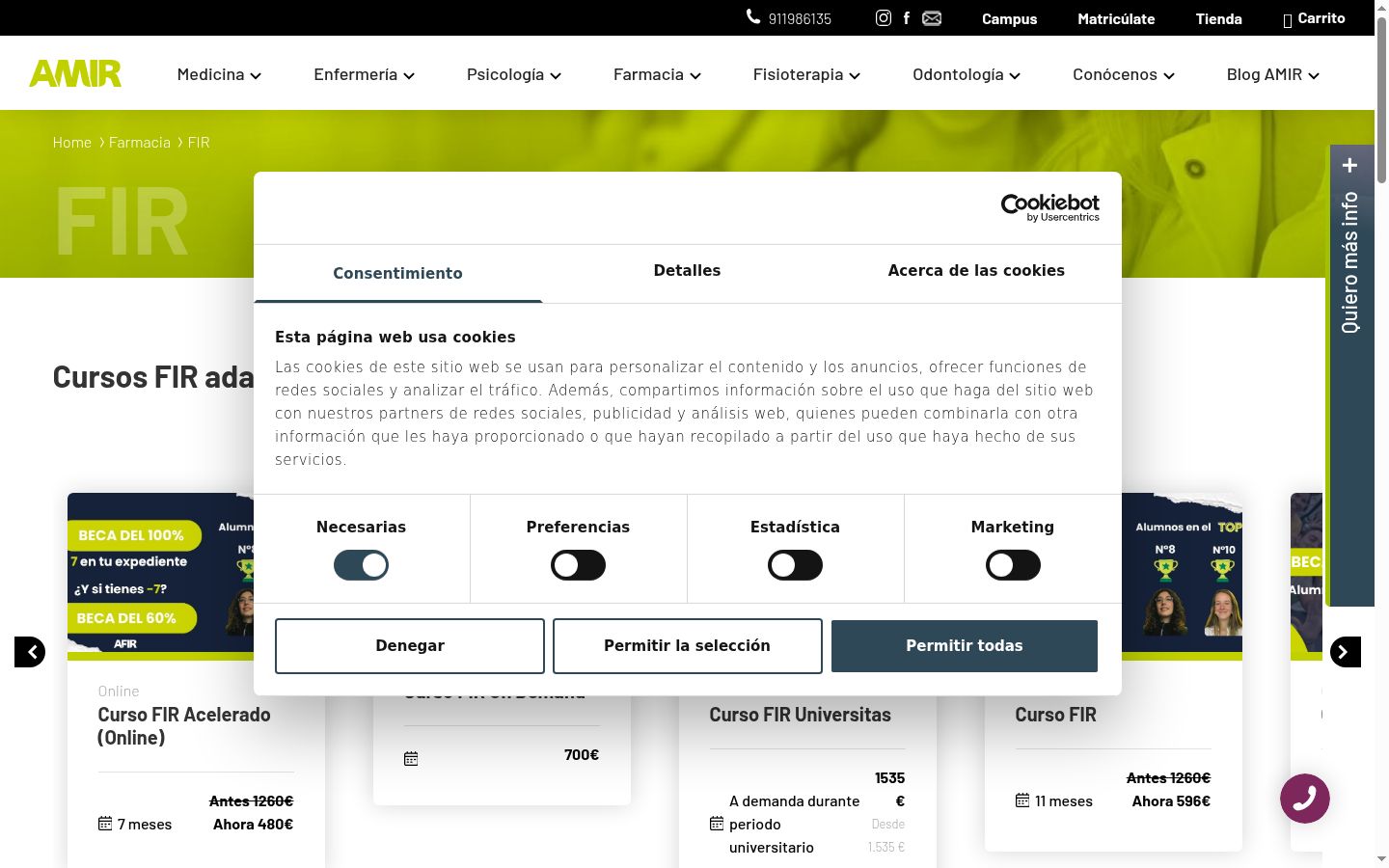Screenshot tal-banner tal-kunsens muri qabel kwalunkwe interazzjoni