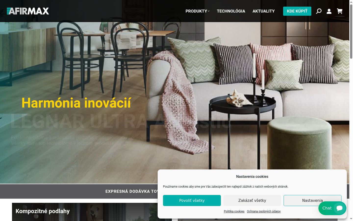 Skärmbild av samtyckesbannern som visades före någon interaktion