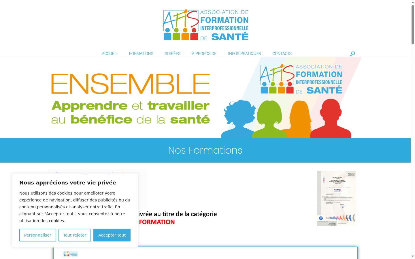 Screenshot tal-banner tal-kunsens muri qabel kwalunkwe interazzjoni