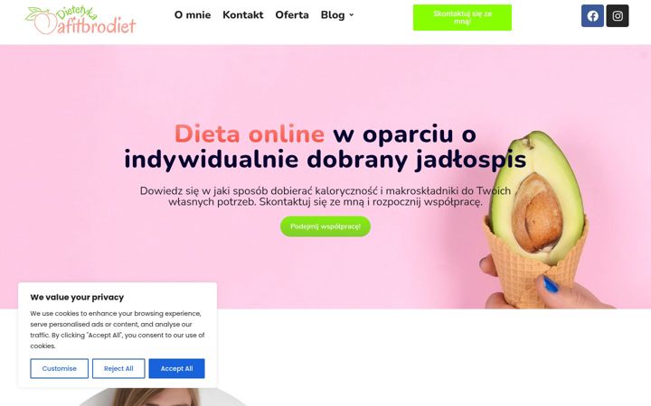 Captura de pantalla de afitbrodiet.pl