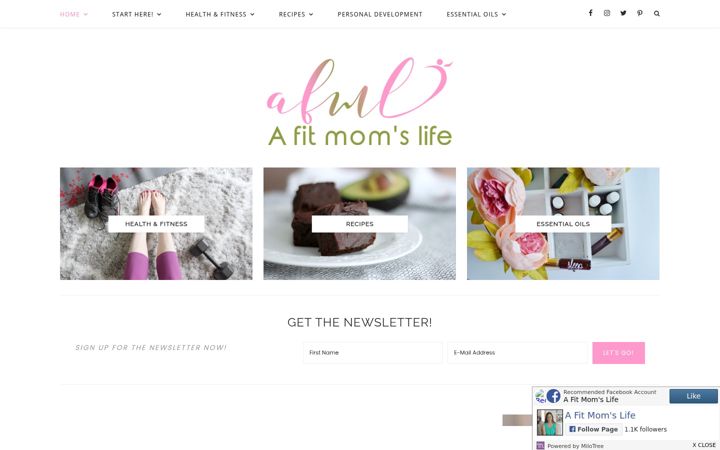 Screenshot of afitmomslifeblog.com