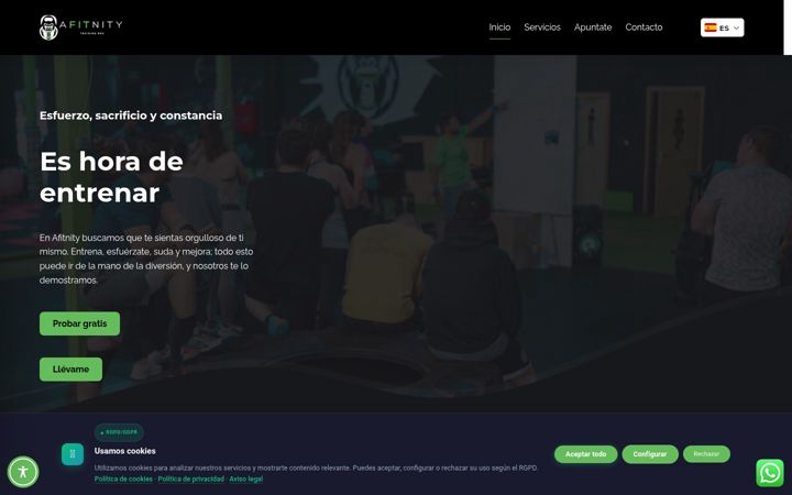 Screenshot of afitnity.net