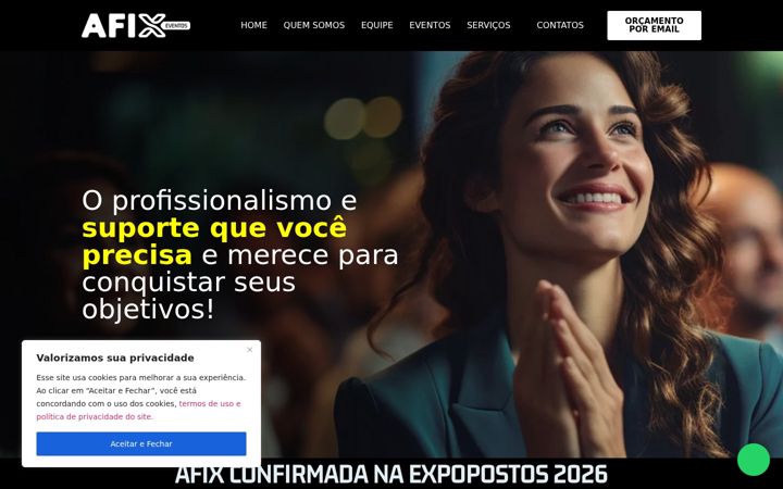 Screenshot of afixeventos.com.br