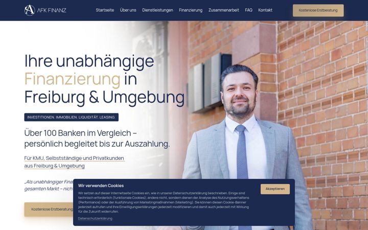 Skærmbillede af afk-finanz.de