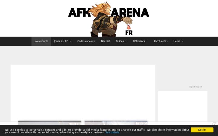 Screenshot of afkarena.fr