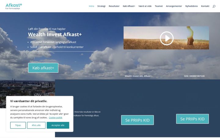 Screenshot of afkastplus.dk