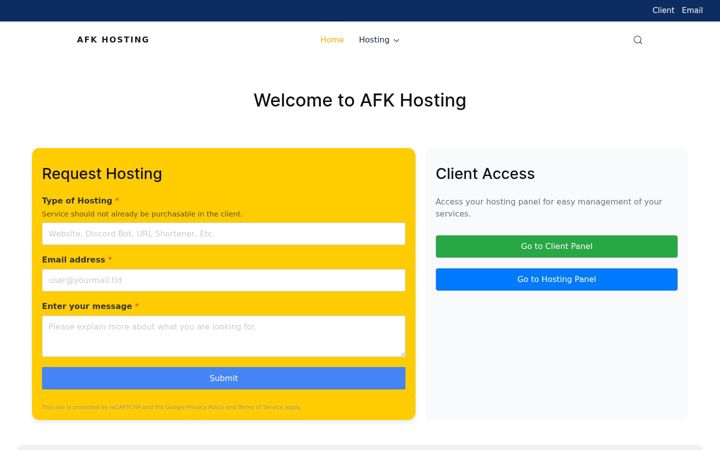 Screenshot of afkhosting.win