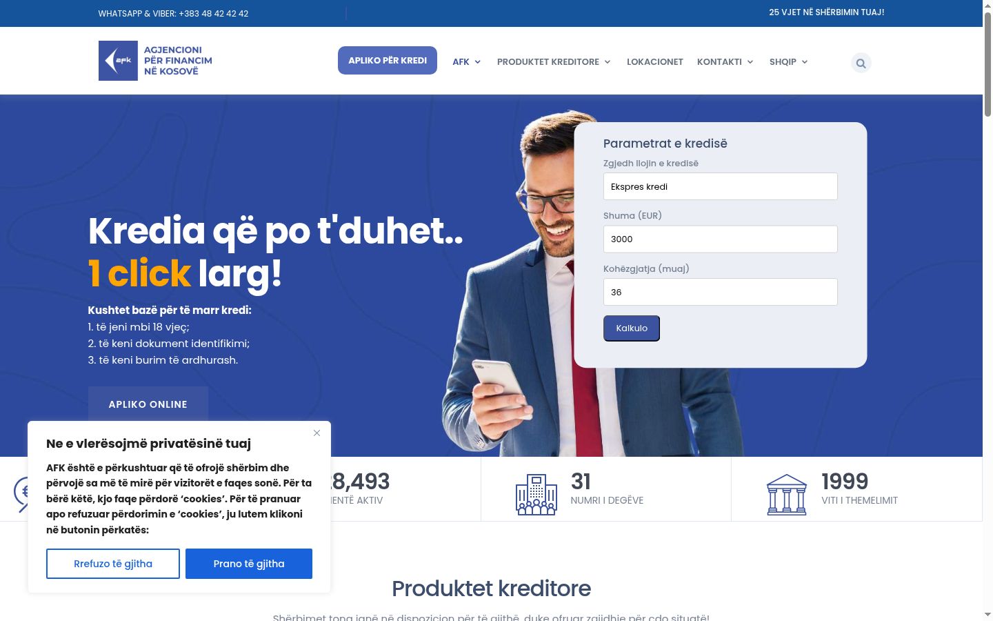 Screenshot van de toestemmingsbanner zoals getoond vóór enige interactie