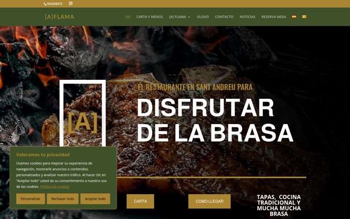 Snimka zaslona za aflamarestaurant.com