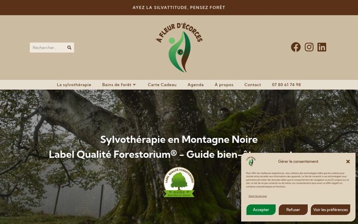 Screenshot of afleurdecorces.fr