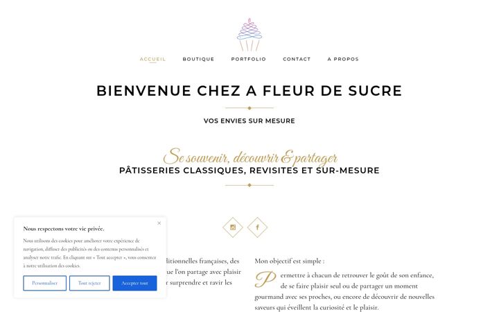 Screenshot of afleurdesucre.fr