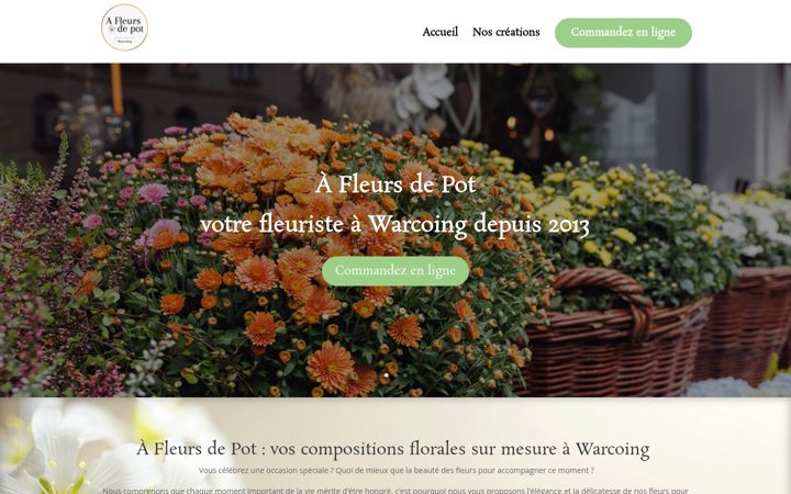 Screenshot of afleursdepot-warcoing.be