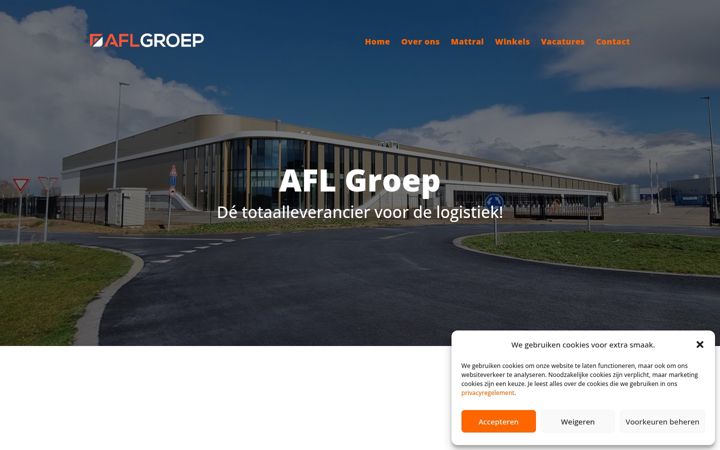 Snimka zaslona za aflgroep.nl