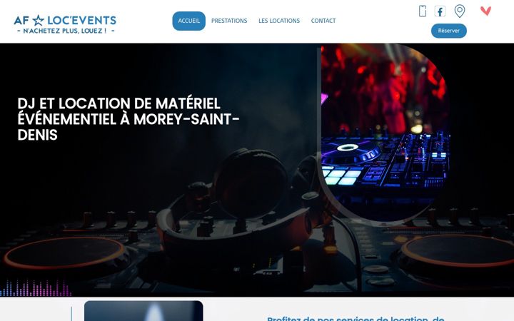 Screenshot of aflocevents.com