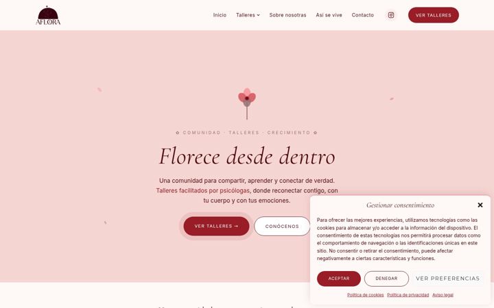 Screenshot of aflorapsicologia.com