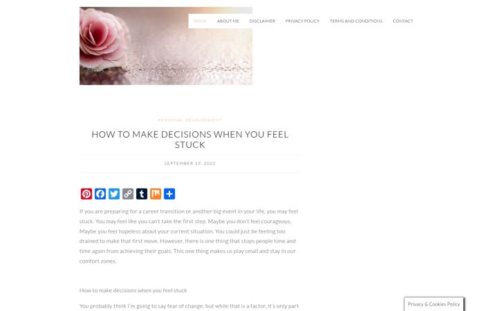 Screenshot of aflourishingrose.com