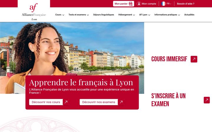 Screenshot of aflyon.org