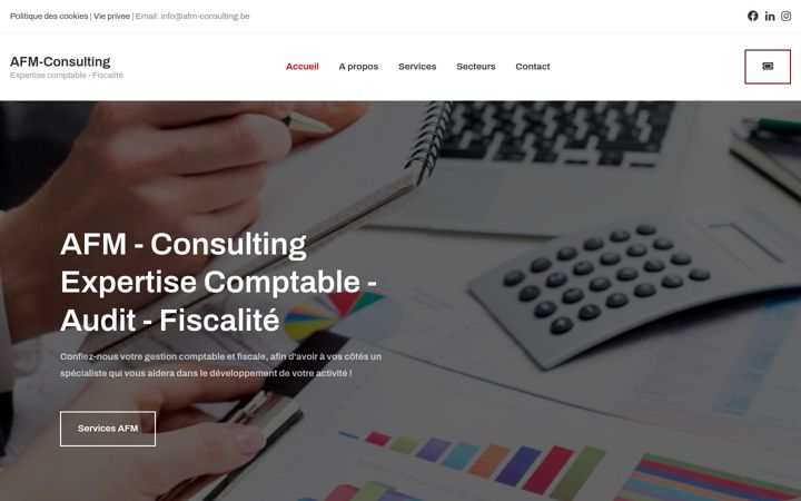 Skærmbillede af afm-consulting.be