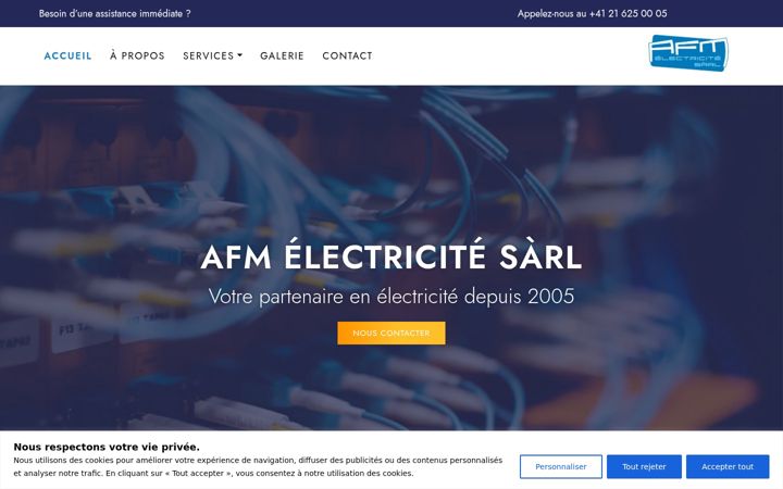 Skærmbillede af afm-electricite.ch